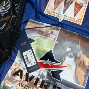 Avirex Black Jacket with Graphic Lining